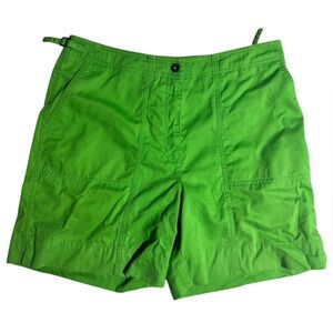 Lauren RALPH LAUREN Green Cotton Shorts 12 Pockets Preppy Resortwear Vintage
